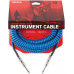 Кабель D'ADDARIO PW-CDG-30BU Coiled Instrument Cable - Blue (9m)