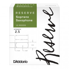 Тростини для духового інструменту D'ADDARIO Reserve - Soprano Sax #2.5 - 10 Pack