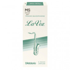 Тростини для духового інструменту D'ADDARIO La Voz - Tenor Sax Medium Soft - 5 Pack