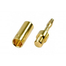 VdH Gold plated Bus connector with Banana, 8 mm