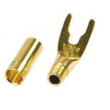 VdH Gold plated Bus connector with Spade, 8 mm
