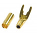 VdH Gold plated Bus connector with Spade, 8 mm