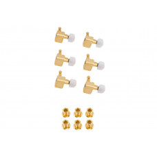 FENDER DELUXE CAST/SEALED GUITAR TUNING MACHINES WITH PEARL BUTTONS SET Кілки для гітари