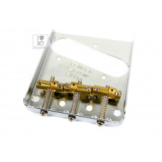 FENDER BRIDGE ASSEMBLY FOR AMERICAN VINTAGE HOT ROD TELECASTER WITH COMPENSATED BRASS SADDLES NICKEL Бридж