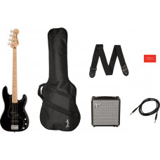 Гітарний набір з бас-гітарою SQUIER AFFINITY SERIES PJ BASS START PACK BLACK