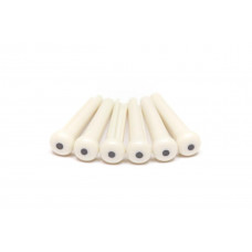 GRAPH TECH PP-1122-00 TUSQ Bridge Pins Martin Style 2mm White / Black Dot (6 Pcs) Набір кілочків