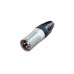 Коннектор XLR 3-pin male (папа) QUIK LOK NC355 Neutrik NC3MXX
