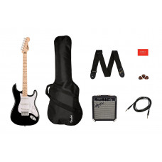 SQUIER by FENDER SONIC STRATOCASTER PACK MN BLACK Гитарный набор