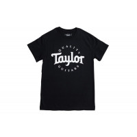 Футболка TAYLOR GUITARS T-SHIRT MENS BLACK WHITE LOGO S