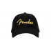 FENDER GOLD SPAGHETTI LOGO CORDUROY BASEBALL HAT BLACK Кепка FENDER GOLD SPAGHETTI LOGO CORDUROY BASEBALL HAT BLACK Кепка