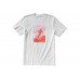 FENDER T-SHIRT JAGUAR SURF WHITE AND RED XXL Футболка