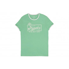 FENDER T-SHIRT BEER LABEL MEN'S RINGER SEA FOAM GREEN XL Футболка