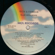 Вінілова платівка Blue Mercedes – Rich And Famous (LP, Album, Vinyl)